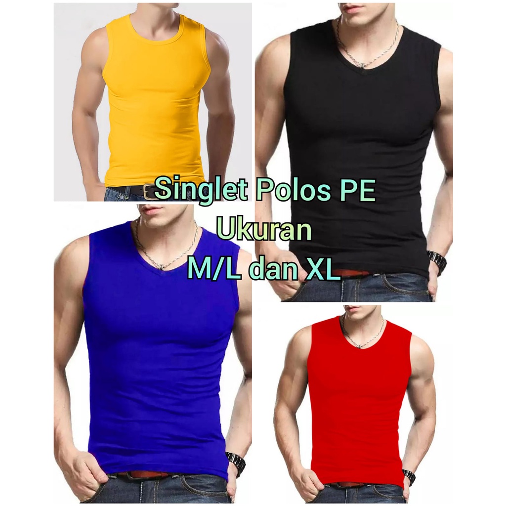 Asgard777 - PLAIN PE SINGLET / เสื้อเชิ้ตผู้ชาย / เสื้อสายเดี่ยว / เสื้อกล้ามผู้ชาย