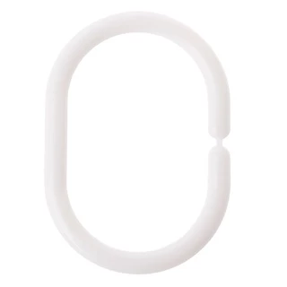 Queen 12 ชิ้น Bendable ห้องน้ําผ้าม่านตะขอ C รูปร่างผ้าม่านอาบน้ําแขวนห่วงอุปกรณ์เสริม