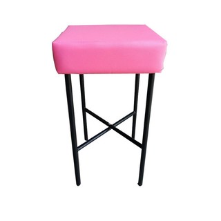 KK Shop เก้าอี้สตูลบาร์สูง 29" รุ่น Stool-H-สีดำ/ชมพู