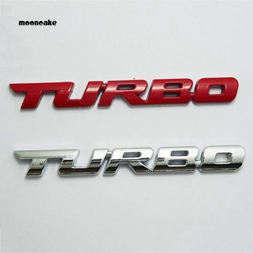 ☼Mooncake☼Cool 3D Alloy Metal Letter Turbo Car Motorcycle Emblem Badge Sticker Decal Decor