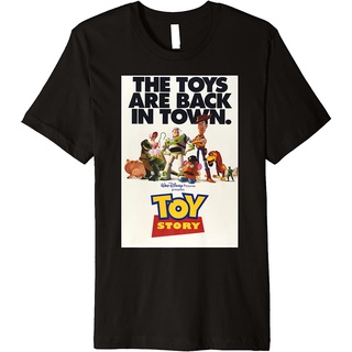 เสื้อยืดพิมพ์ลายเสื้อยืดDisney Pixar Toy Story Toys Are Back In Town Poster Premium T-Shirt - เสื้อยืดผู้ชาย - เสื้อยืดผ