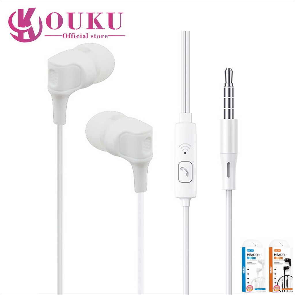 [ใส่โค้ด OUKUSHVS408 ลด 70.-] OUKU M11 หูฟังราคาถูก คุณภาพสูง เสียบเน้นๆ เสียงดี พร้อมส่ง