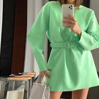 Round neck long sleeve dress