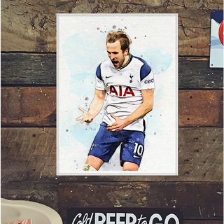 โปสเตอร์ ผ้าแคนวาส แฮร์รี่ เคน (3) ทีมทอตนัมฮอตสเปอร์ Harry Kane Tottenham Hotspurs ภาพวาด ศิลปะ นักบอล นักฟุตบอล