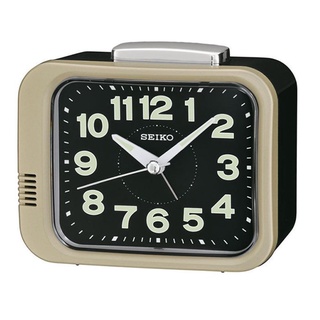 SEIKO นาฬิกาตั้งปลุก Bell Alarm รุ่น QHK028G - Brown