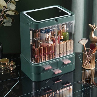 Makeup Mirror Cosmetics Dust -Proof Proof Skin Care ผลิตภัณฑ์ความจุครัวเรือนเครื่องแต่งตัวกระจกแต่งตัว