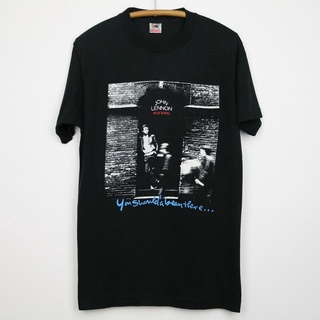 ขายดี!ขายดี เสื้อยืดลําลอง แขนสั้น พิมพ์ลาย John Lennon You Shoulda Been There JIafif93KLingh07 1990s สไตล์วินเทจ คลาสสิ