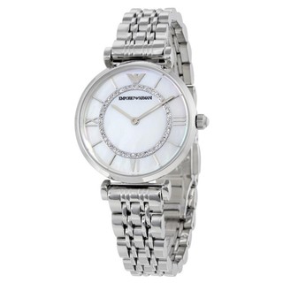 Emporio Armani Womens Steel Bracelet &amp; Case Quartz MOP DialAnalog AR1908