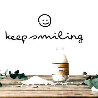 สติกเกอร์ติดผนัง ลาย Keep Smiling Room สําหรับตกแต่งบ้าน