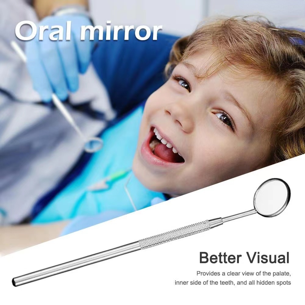 กระจกส่องฟัน กระจกตรวจภายในช่องปาก อุปกรณ์ดูแลช่องปาก เครื่องมือทันตกรรม Dental mirror handle
