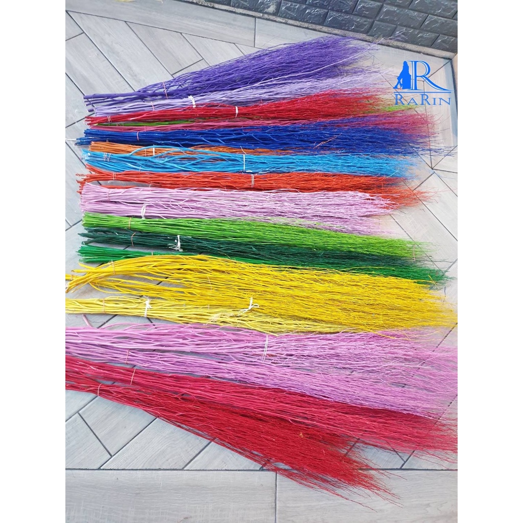 ก้านงา แบ่งขาย (แบบย้อม หลากสี) ขนาด 1 กำ ก้านไม้ ก้านไม้งา  สำหรับงานแต่ง ตกแต่