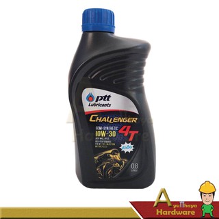 น้ำมันเครื่องมอเตอร์ไซค์ 4T CHALLENGER SEMI-SYNTHETIC 10W-30 ปริมาณ 0.8 ลิตร ปตท.