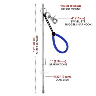 WICKED POINTER - Stainless Pointer wicked muck stick pro with Snap &amp; lanyard (dia. 7mm.)