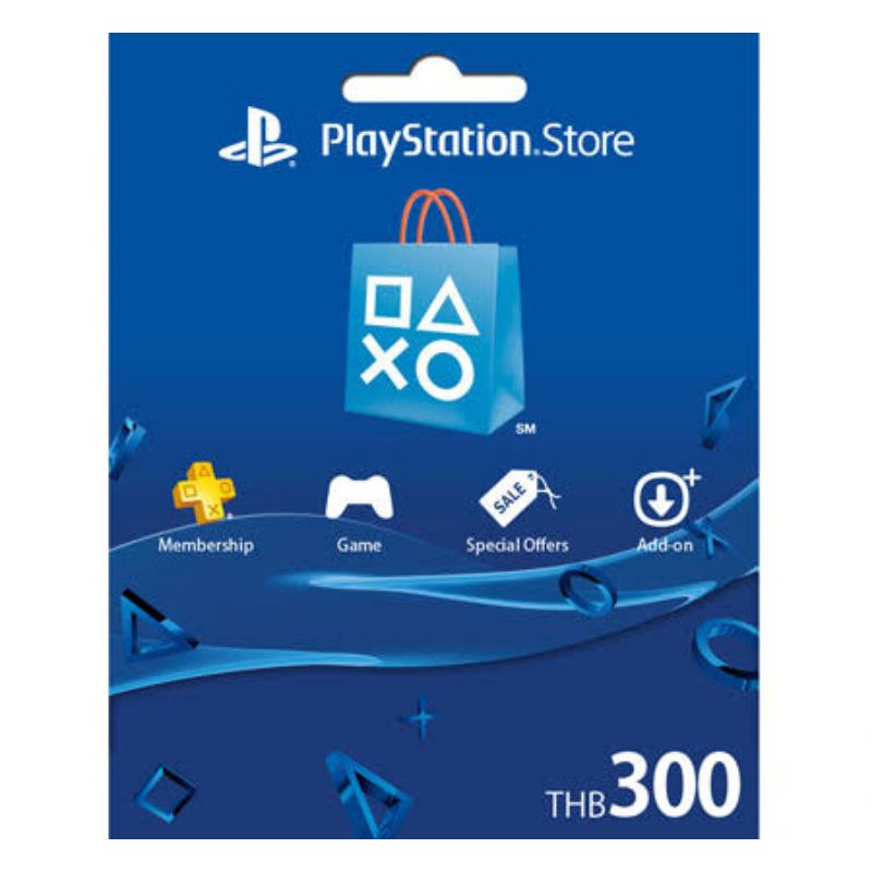 บัตรเติมเกมPSN300บาท