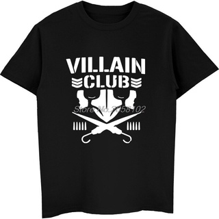 เสื้อยืดผ้าฝ้ายพิมพ์ลายแฟชั่น เสื้อยืดคอกลม ผ้าฝ้าย พิมพ์ลาย Villain Club Njpw Kenny Omega Bullet Young Bucks สไตล์ฮิปฮอ