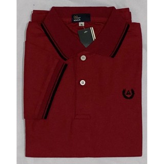 เสื้อโปโลผู้ชาย Adarus ปกขลิบ สีแดงเลือดหมู​  แดงเบอกันดีผ้าใส่สบาย ไม่ร้อน  งานพรีเมี่ยม ส่งไวมากกกกกก ไซส์​ M