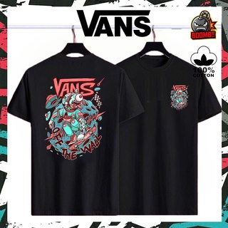 พร้อมส่ง 100% PREMIUM COTTON🔥 VANS MOON SKATETShirt T เสื้อ TEE Tops ผู้ชายผู้หญิง Unisex Baju ผู้ชายผู้หญิงหญิง Tshirt