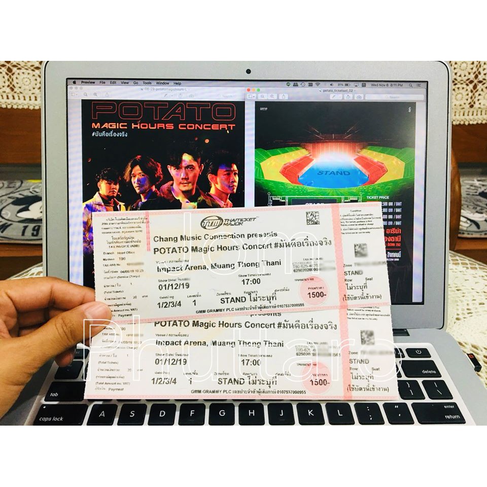 บัตรคอนเสิร์ต POTATO Magic Hours Concert #มันคือเรื่องจริง