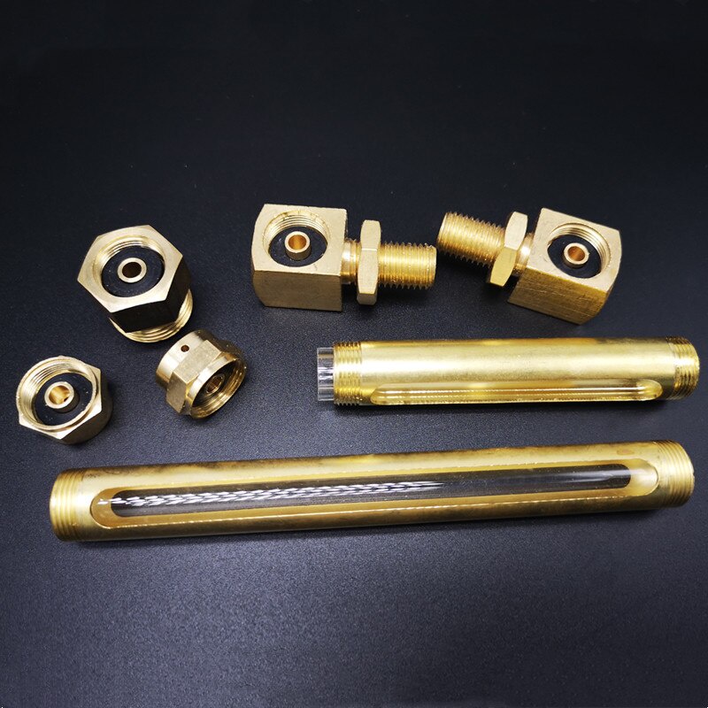 1/4" 3/8" 1/2" Bsp เกจวัดระดับน้ํามัน ทองเหลือง รูปตัว L สําหรับสายตา
