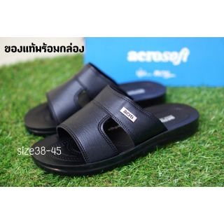 SIZE38-45 Aerosoft รองเท้าแตะผู้ชาย A4146 สีดำ