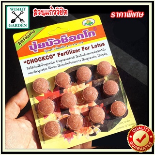 ปุ๋ยบัวช็อกโก ขนาด 12 เม็ด สูตร 14-14-14 (N-P-K) ปุ๋ยใส่ไม้น้ำ ปุ๋ยใส่บัว ปุ๋ยเร่งสีดอกบัว สดใสกลีบดอกบัวแข็งแรง
