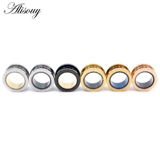 Alisouy 2 ชิ้น Smith Hollow สแตนเลส Flared หูปลั๊กอุโมงค์ Expander Stretcher วัดเนื้อเจาะต่างหูเครื่องประดับ