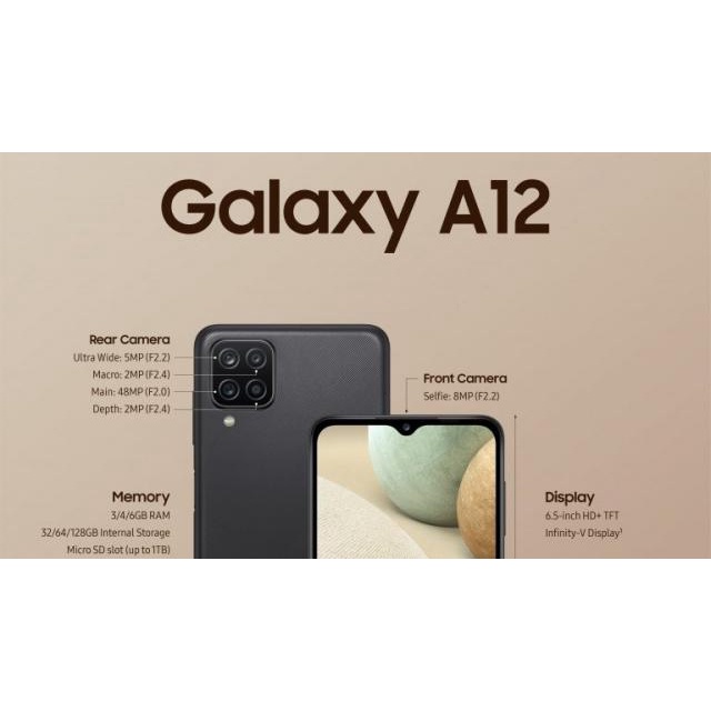 Samsung Galaxy A12 (4/128GB) / (6/128 ) จอ 6.52 นิ้ว
