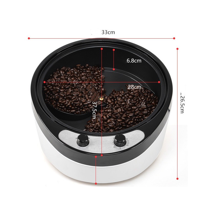 เครื่องคั่วกาแฟความจุขนาดใหญ่พร้อมฟังก์ชั่นการทำความเย็นอัตโนมัติการคั่วเมล็ดพืชเครื่องคั่วสมุนไพรในครัวเรือน