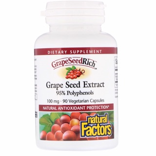 Natural Factors, GrapeSeedRich, Grape Seed Extract, 100 mg