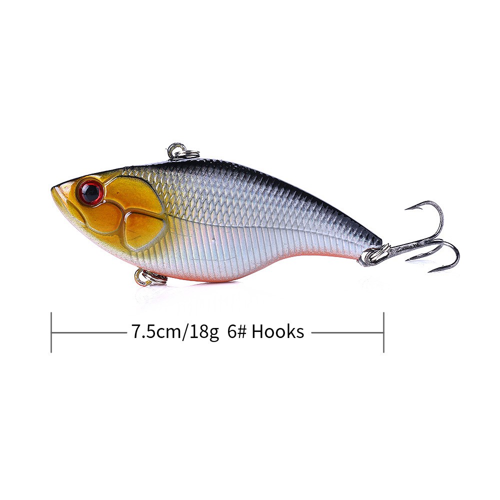 Hengjia เหยื่อตกปลาประดิษฐ์ 7.5 ซม. / 18 กรัม 1 ชิ้น VIB Fishing Lure Artificial Hard Baits Fishing Tackle ราคา ถูกที่สุด ดีลบีเคเค แกลเลอรีภาพที่ 8