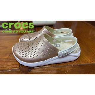 สีใหม่สดใส CROCS LiteRide Clog gold colour รองเท้าเพื่อสุขภาพ นิ่มเบาสบาย