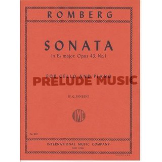 (โค้ดINCSM2Lลด70฿) (Cello) Romberg, B: Sonata B flat major op. 43/1 (IMC681)