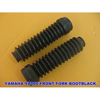 YAMAHA YZ100 D E F year 1977-1979 IT125 G year 1980 MX175 year 1979-1981 FRONT FORK BOOT RUBBER / ยางกันฝุ่น สีดำ 2 ชิ้น