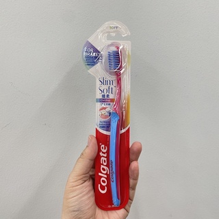 Colgate Slim Soft Ortho Toothbrush For Braces คอลเกต ออร์โธ สลิม ซอฟต์ แปรงสีฟันสำหรับคนจัดฟัน *คละสี*