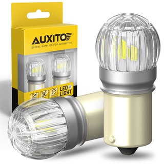 Auxito หลอดไฟท้ายรถยนต์ LED 1156 7506 BA15S 1003 1141 P21W สว่างมาก สีขาว แบบเปลี่ยน 2 ชิ้น