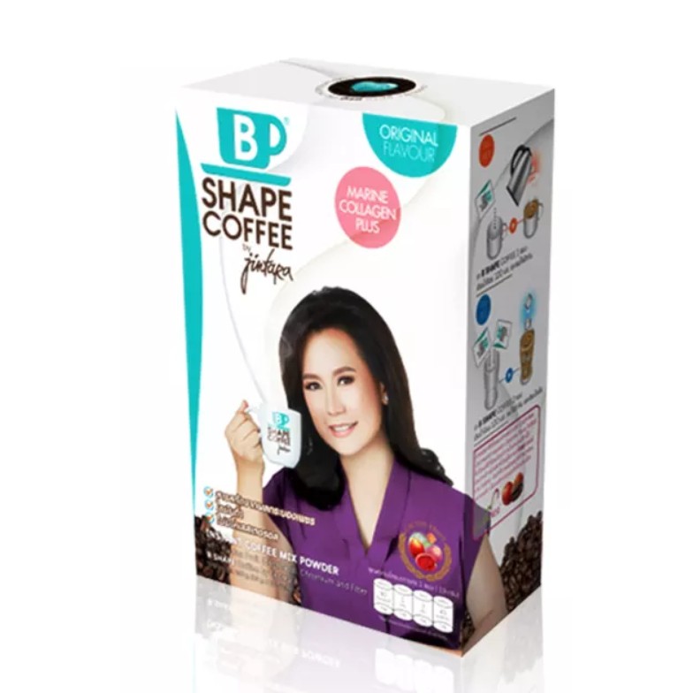 บีเชฟ คอฟฟี่ กาแฟบีเชฟ กาแฟคุณแหม่ม สูตรคอลลาเจน  B Shape Coffee By Jintara (1 กล่อง 10 ซอง)