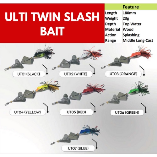 ULTIMATE Ulti Twin Slash Bait เหยื่อตกปลาช่อนโดย EXP