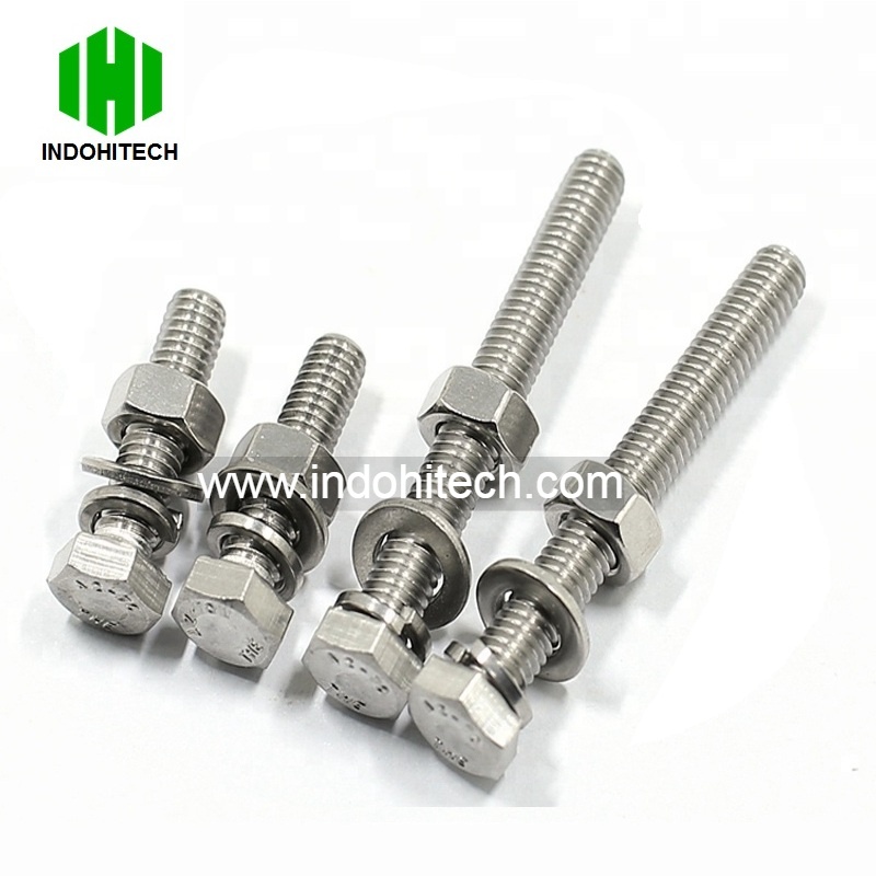 M12X70 มม. SS304 ชุดแหวนหกเหลี่ยมสําหรับ M12x70 SUS 304