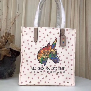 Coach  Tote With Rainbow Signature Uni