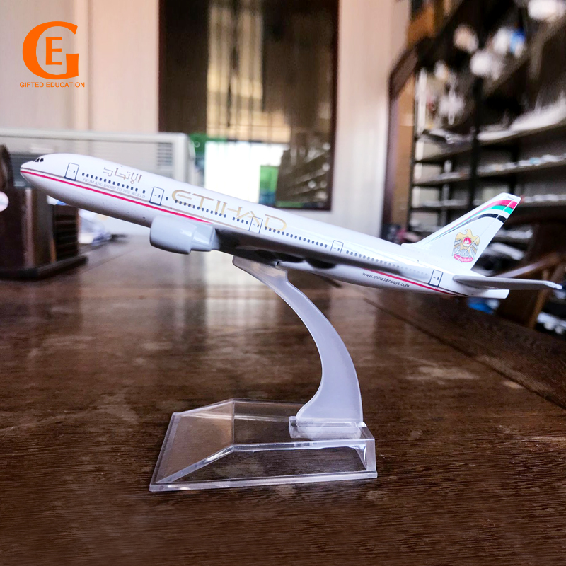 Etihad Airways B777 เครื่องบินรุ่นโลหะ Diecast อาหรับ Airline โบอิ้ง 777 เครื่องบินเครื่องบินรุ่น