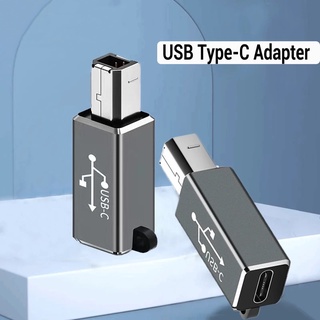 อะแดปเตอร์โลหะ USB Type C USB-C ตัวเมีย เป็น USB B ตัวผู้ แปลงข้อมูล ป้องกันการสูญหาย MIDI สําหรับเครื่องพิมพ์ เปียโนไฟฟ้า กลองออร์แกน