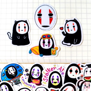 ❤ Spirited Away. No Face man Q-2 สติกเกอร์ไดอารี่ ขนาดเล็ก แบบใช้มือ ❤ สติกเกอร์ DIY แฟชั่น สําหรับตกแต่งสมุดอัลบั้ม 48 ชิ้น/ชุด