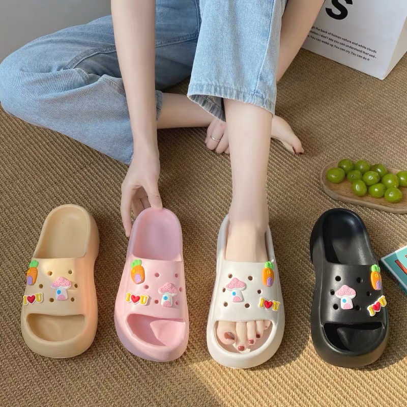 HOME-818 รองเท้าแตะเกาหลี พื้นสูง5cm นิ่ม ส้นตึก  K-2268