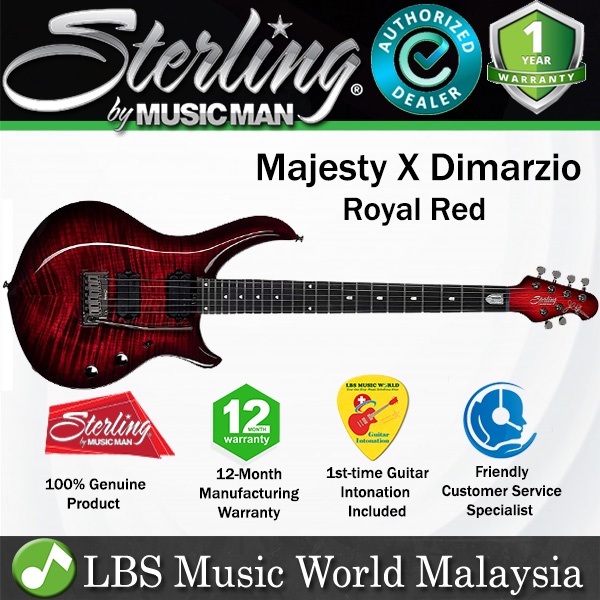 Sterling MAJ200XFM Majesty X Dimarzio กีตาร์ไฟฟ้า- Royal Red (MAJ200X MAJ200 FM)