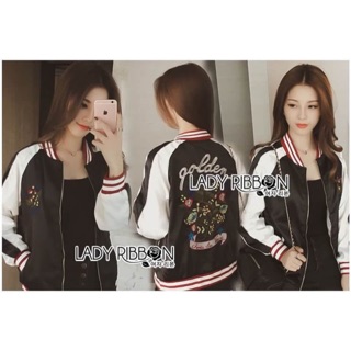  Jacket บอมเบอร์แจ็กเก็ตปักลายสไตล์สตรีท