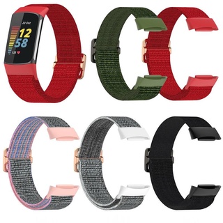 สายนาฬิกาข้อมือไนล่อน ยืดหยุ่น ระบายอากาศ แบบเปลี่ยน สําหรับ Fitbit Charge 5 Fitbit Charge 5 Band