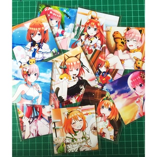 Mini postcard anime มินิโปสการ์ดอนิมะเรื่องเจ้าสาวของผมเป็นแฝดห้า ( 5 toubun no hanayome ) ขนาด 7x7 cm