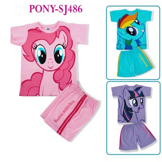 ชุดเซ็ทเสื้อกางเกงเด็ก (2-4ปี) โพนี่ ลิขสิทธิ์แท้ My Little Pony ผ้าคอตตอน​ ชุดเซ็ทสปอร์ตเด็กหญิง ลายการ์ตูน ชุดกีฬาเด็ก