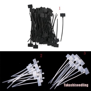 Takashiseedling* ป้ายแท็กไนล่อน Rj45 Rj12 สําหรับล็อคสายไฟ 100 ชิ้น