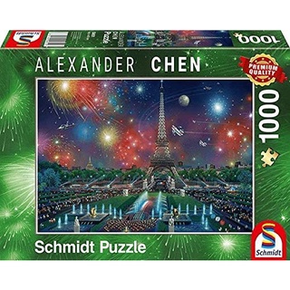 จิ๊กซอว์ Schmidt - Fireworks at the Eiffel Tower  1000 piece  (ของแท้  มีสินค้าพร้อมส่ง)